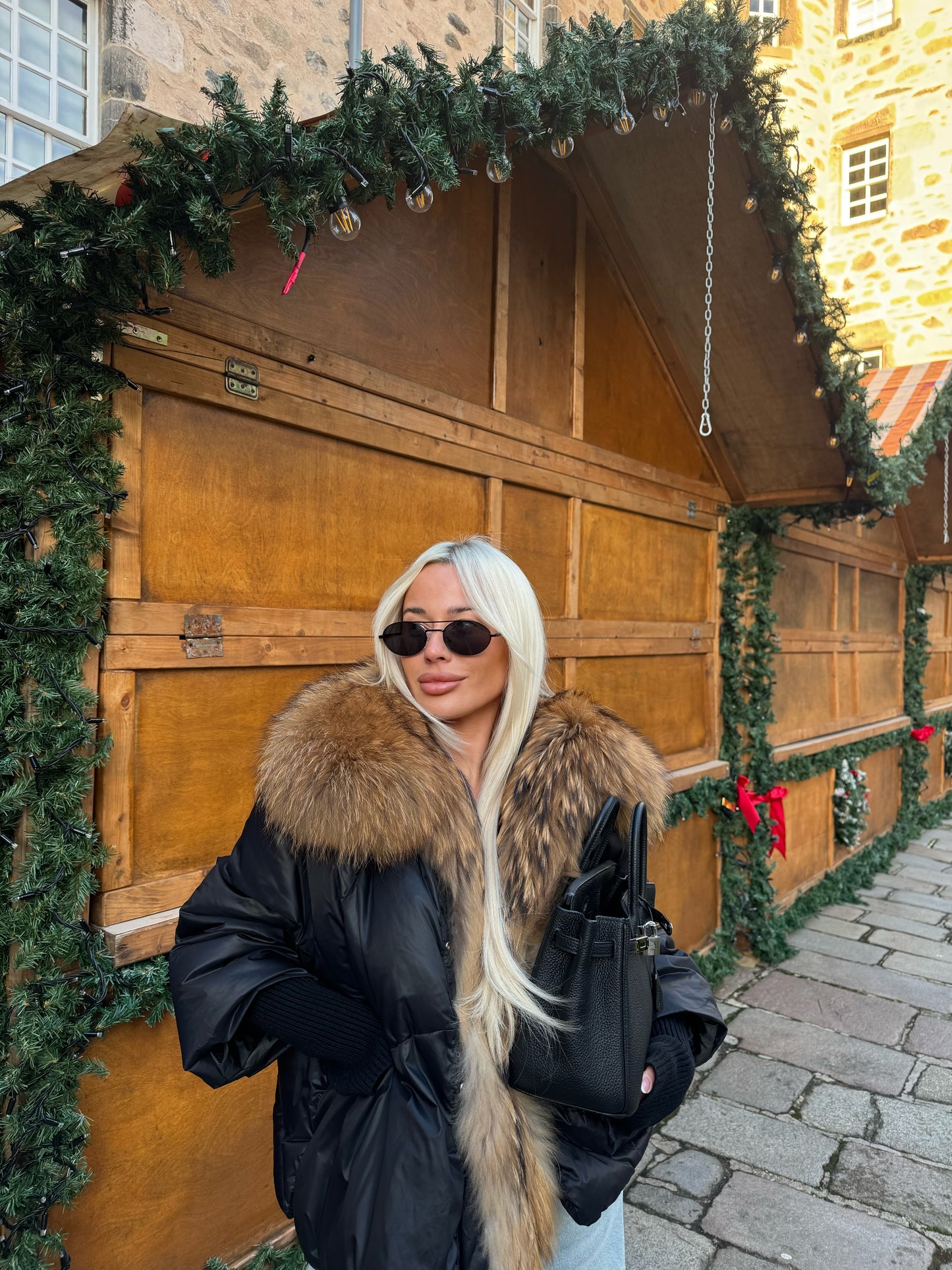 Fur Collar Down Puffer Jacket