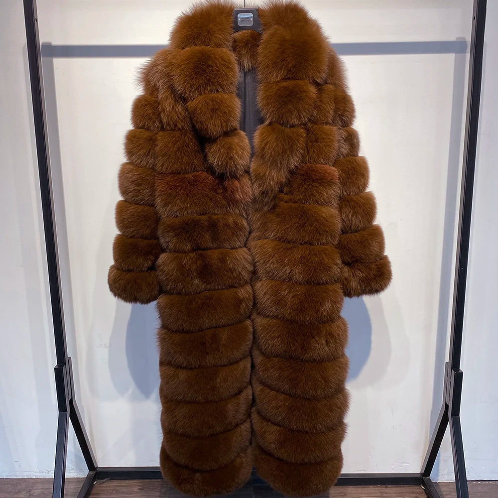 Twelve Ring Maxi Fox Fur Coat