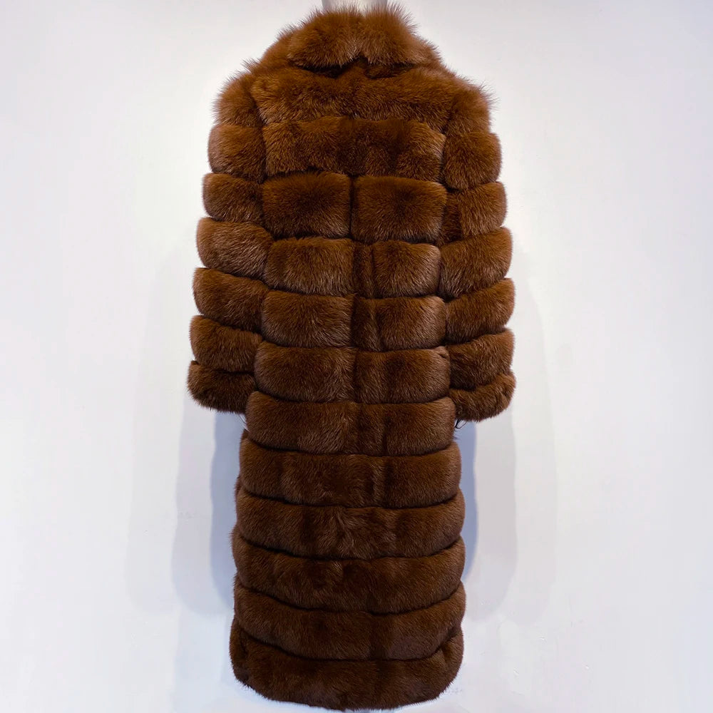 Twelve Ring Maxi Fox Fur Coat