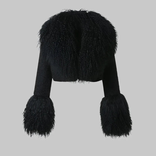 Mongolian Fur Cropped Coat